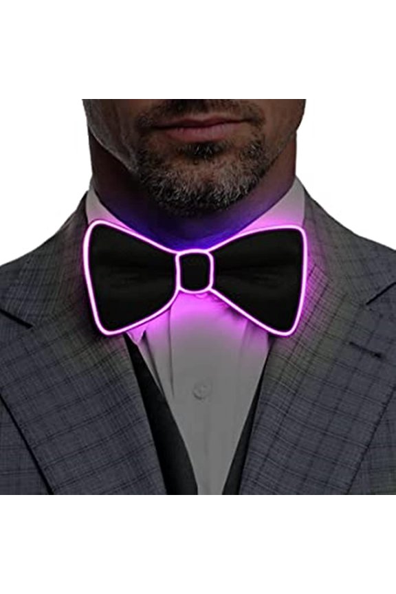 Light Up Bow Ties, Man LED Luminous Bowties, 3 Flash Modes LED Glow Bow Tie for Parties
