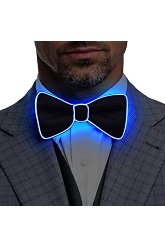 Light Up Bow Ties, Man LED Luminous Bowties, 3 Flash Modes LED Glow Bow Tie for Parties