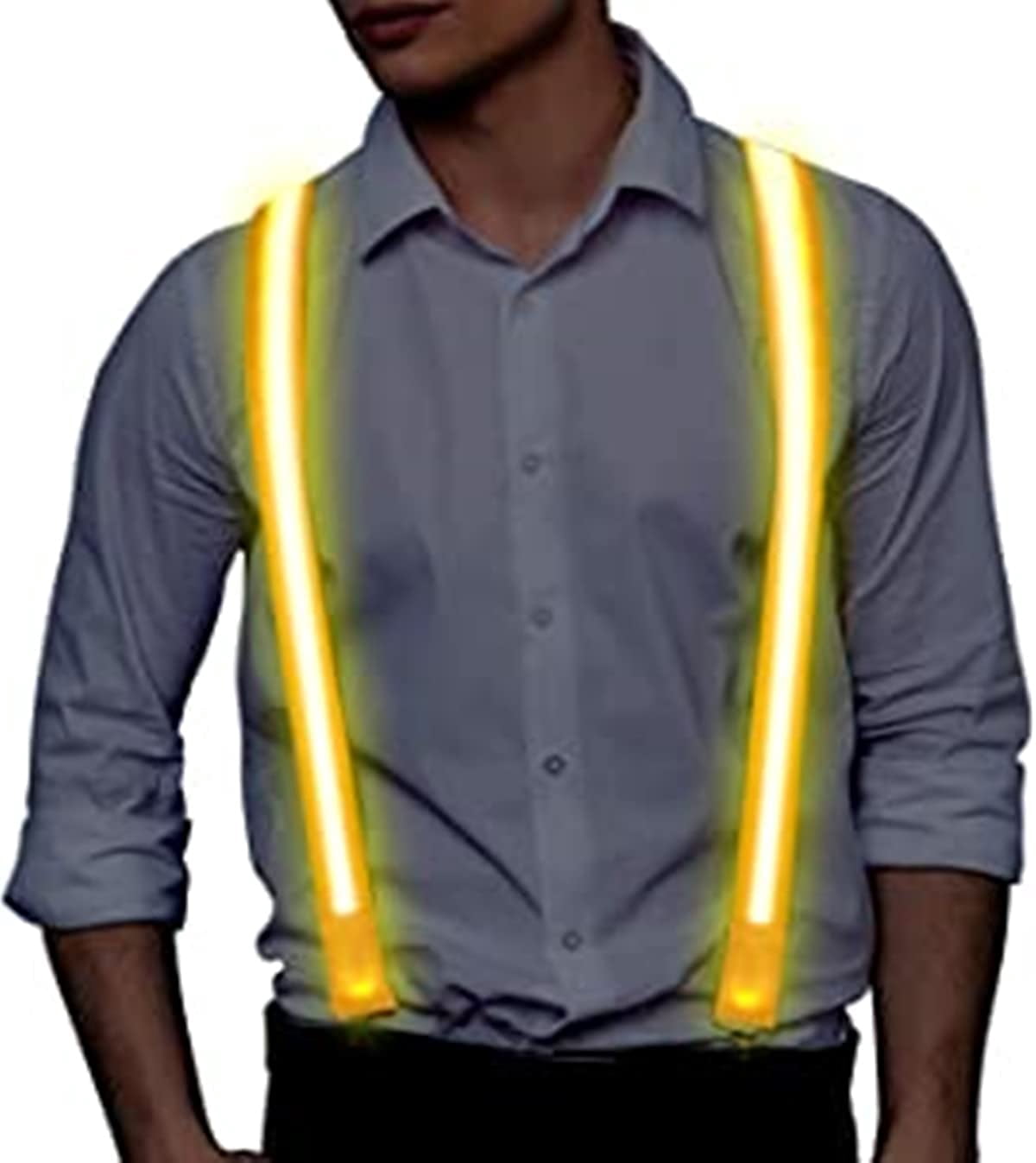 LINLIN Light Up LED Suspenders for Men, Back Suspenders LED Light ...