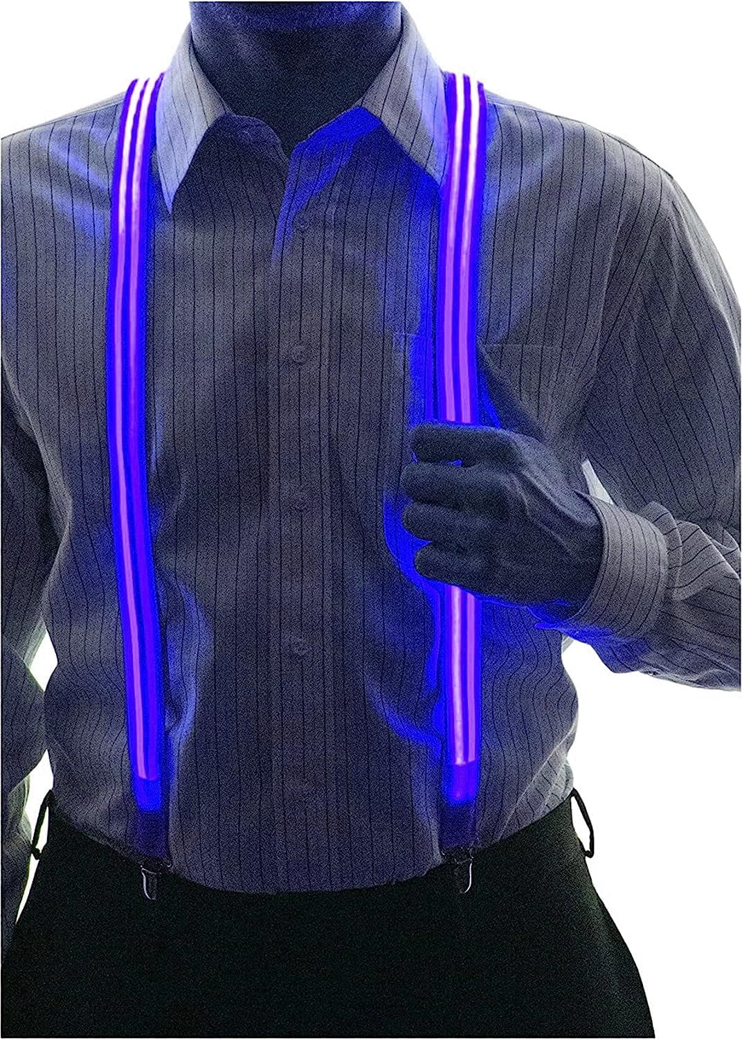 LINLIN Light Up LED Suspenders for Men, Back Suspenders LED Light ...
