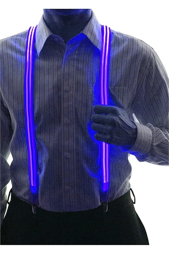 Light Up LED Suspenders for Men, Back Suspenders LED Light Suspenders Light Up LED Suspenders Y Shape Suspenders for party Night Club Gift