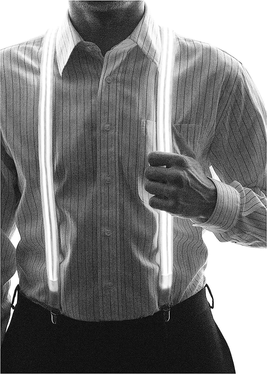 LINLIN Light Up LED Suspenders for Men, Back Suspenders LED Light ...