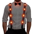 thumbnail image 1 of LINLIN Light Up Suspenders LED Suspenders, Bow Tie and Suspenders Set for Men Christmas Party Costume, 1 of 5