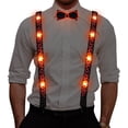 thumbnail image 1 of LINLIN Light Up Suspenders LED Suspenders, Bow Tie and Suspenders Set for Men Christmas Party Costume, 1 of 5