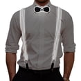 thumbnail image 1 of LINLIN Light Up Suspenders LED Suspenders, Bow Tie and Suspenders Set for Men Christmas Party Costume, 1 of 5
