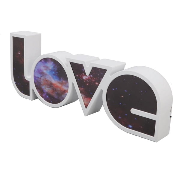 LINLIN Love Decoration Light, LED White Light Environmental Protection Romantic ABS Love Letter Light USB and Battery Power for Weddings for Bedroom