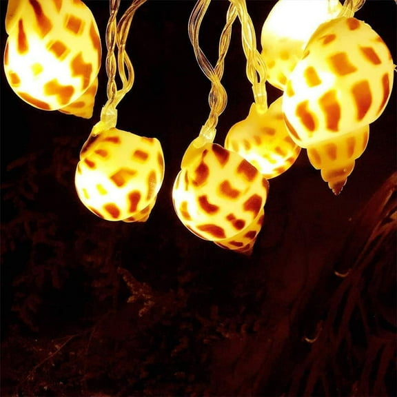 LINLIN Lovely Conch String Light, 20LED Sea Shell Fairy Lamp Battery Operated LED Christmas Light for Holiday Wedding Home Window Decoration