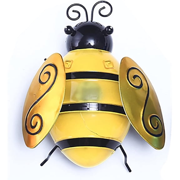 LINLIN Metal Solar Bee Light,Outdoor Solar Light Waterproof Garden Decorative Lights Metal Art Figurine Light Solar Lantern Lights Outdoor Table Decor for Patio Yard Table Pathway