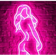 LINLIN Naked Lady Back Neon Signs, Naked Lady Neon Signs Neon Signs Sexy Lady Back Wall Sign Art Decorative Signs Lights 25X40CM