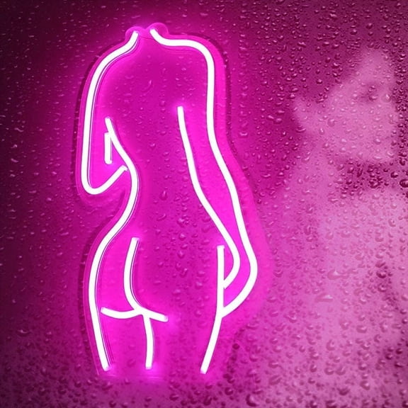 LINLIN Naked Lady Back Neon Signs, Naked Lady Neon Signs Neon Signs Sexy Lady Back Wall Sign Art Decorative Signs Lights 25X50CM