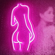 LINLIN Naked Lady Back Neon Signs, Naked Lady Neon Signs Neon Signs Sexy Lady Back Wall Sign Art Decorative Signs Lights 25X50CM