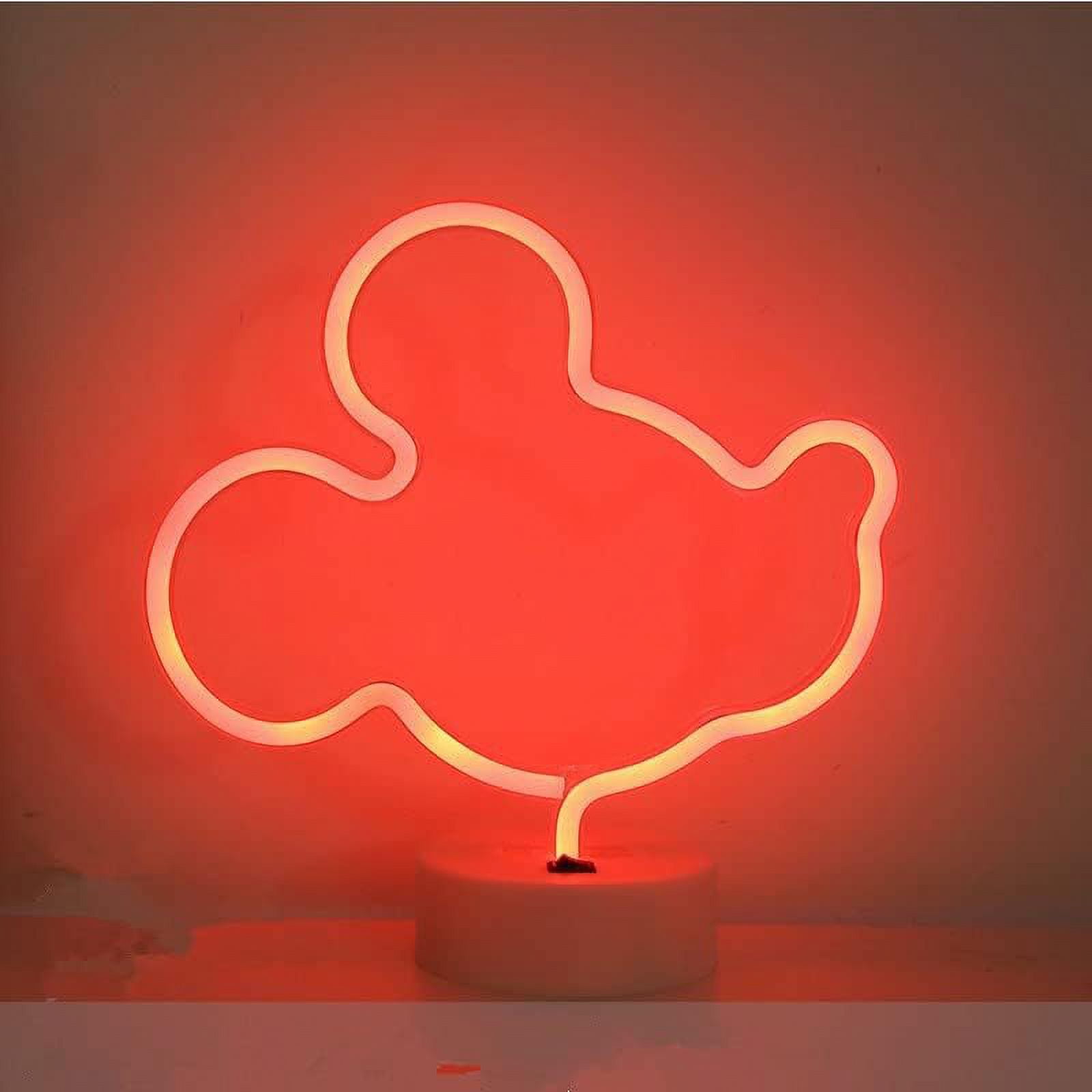 LINLIN Neon Light Sign, with Holder Base Table Lamps, Remote Control