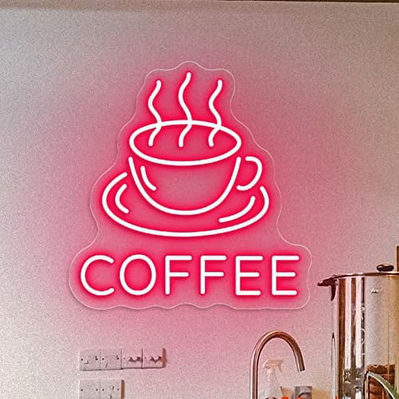 LINLIN Neon Sign, Coffee Neon Sign, Acrylic Neon Sign for Wall Decor, Business,Restaurant,Bar Decoration