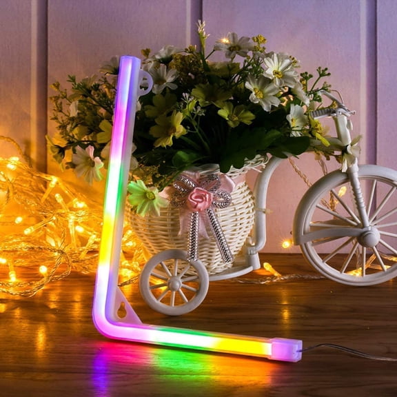 LINLIN Neon Sign, Letter Neon Signs Neon Alphabet Light Light Up LED Letters Lights Light Up Marquee Letters Lights Battery USB Multicolor