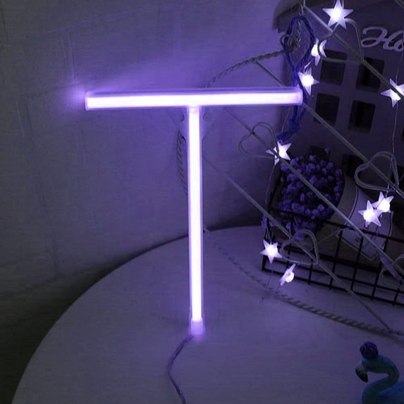 LINLIN Neon Sign, Letter Neon Signs Neon Alphabet Light Light Up LED Letters Lights Light Up Marquee Letters Lights Battery USB Purple