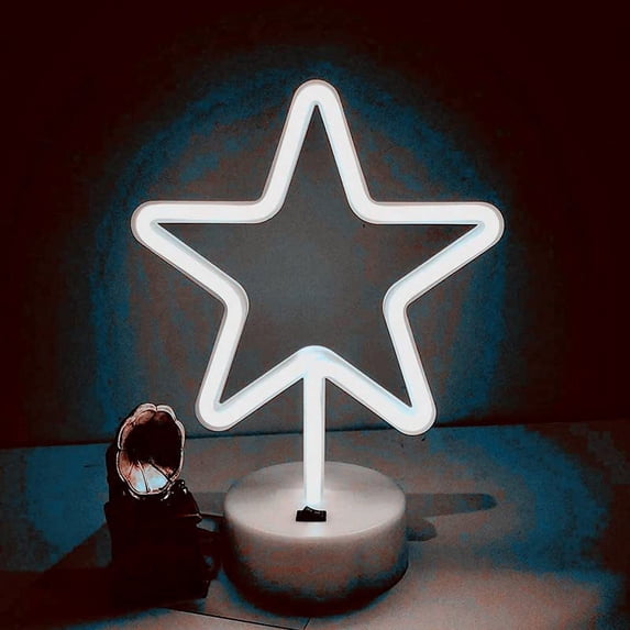 LINLIN Neon Sign, Neon Sign LED Neon Light Night Lamp USB Battery Powered Led Neon Light Sign Bedroom Wall Decor