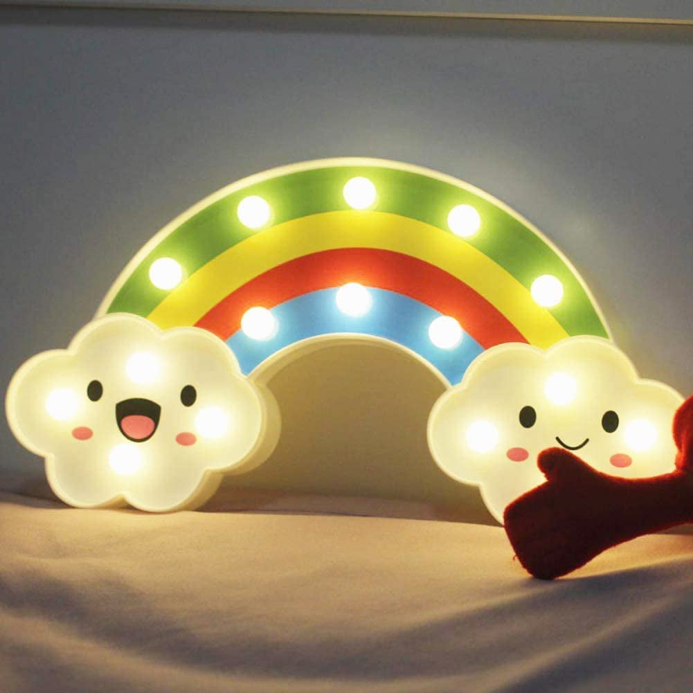 LINLIN Night Light Kids Lamp, LED Night Light Battery Operated LED Girls Light Sign Decorative Table Lamps for Baby Children Bedroom Party
