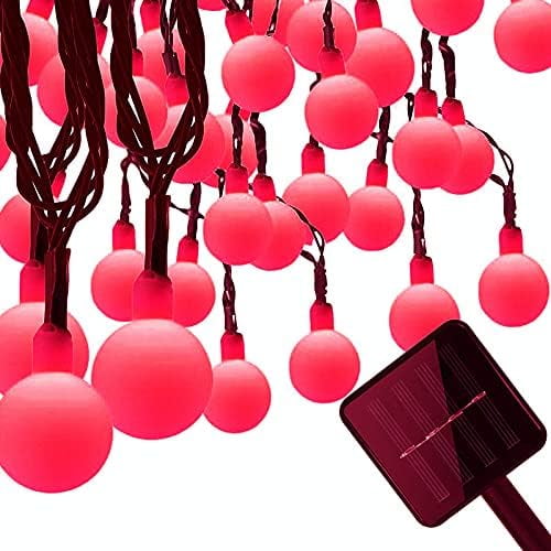 LINLIN Outdoor Garden Solar String Lights, 7M 50LED Solar Ball Grobe String Lights Soalr Outdoor Ball String Lights Waterproof with 8 Mode