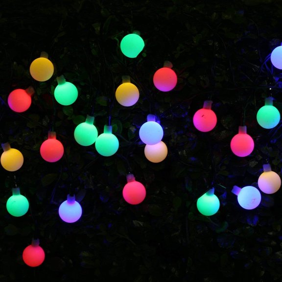 LINLIN Outdoor Garden Solar String Lights, 7M 50LED Solar Ball Grobe String Lights Soalr Outdoor Ball String Lights Waterproof with 8 Mode