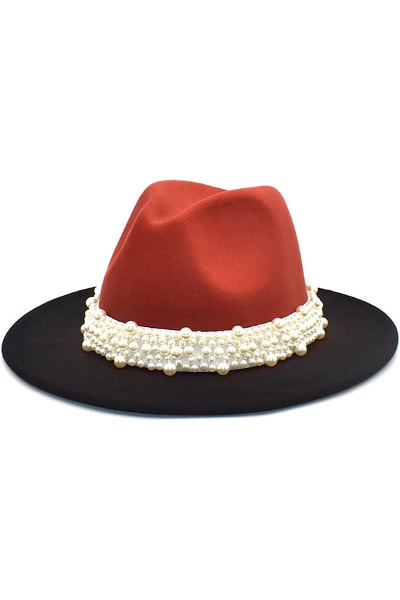 Panama Hats Classic Wide Brim Fedoras Dress Hat for Women Men Felt Panama Flat Top Jazz Cap