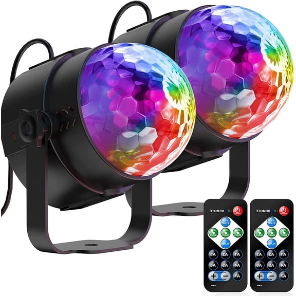 LINLIN Party Lights, Disco Ball Light dj Light Show Light RGBW led Mini Party Light Christmas Decoration Light Gift Light Magic Light Sound Activated Automatic Strobe Lights with Remote