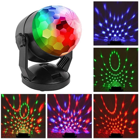 LINLIN Party Lights USB Portable RGB Disco Ball Light Dj Lighting Strobe Lamp with Remote LED Magic Ball Stage Light for Car Home Room Dance Parties Birthday Karaoke Club Wedding