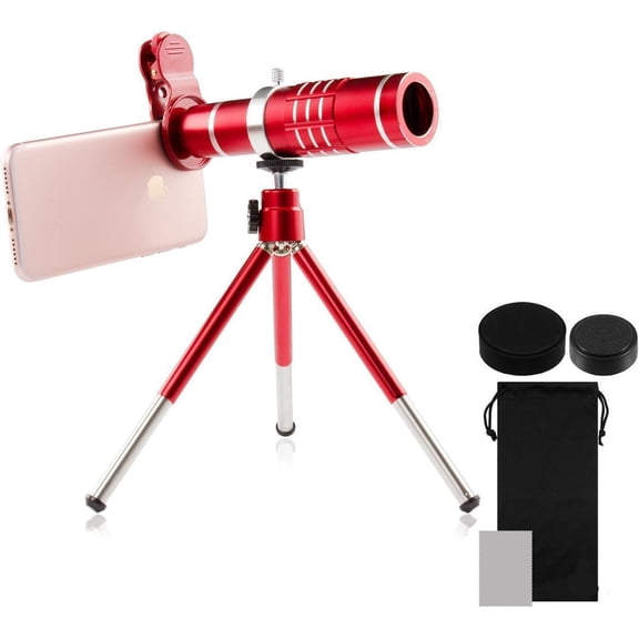 LINLIN Phone Camera Lens,Universal 18x Telephoto Lens Monocular Optical Telescope Lens External Mobile Phone Telescope with Tripod and Universal Clip for iPhone, Samsung Galaxy,LG, HTC,Huawei and More