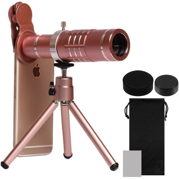 LINLIN Phone Camera Lens,Universal 18x Telephoto Lens Monocular Optical Telescope Lens External Mobile Phone Telescope with Tripod and Universal Clip for iPhone, Samsung Galaxy,LG, HTC,Huawei and More