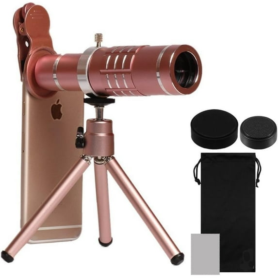 LINLIN Phone Camera Lens,Universal 18x Telephoto Lens Monocular Optical Telescope Lens External Mobile Phone Telescope with Tripod and Universal Clip for iPhone, Samsung Galaxy,LG, HTC,Huawei and More