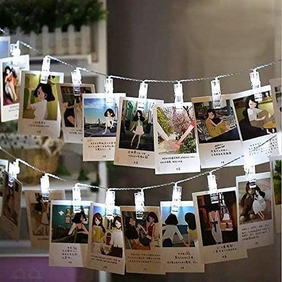 LINLIN Photo Clips String Lights, Picture String Lights Battery Operated for Home/Party/Christmas Decor