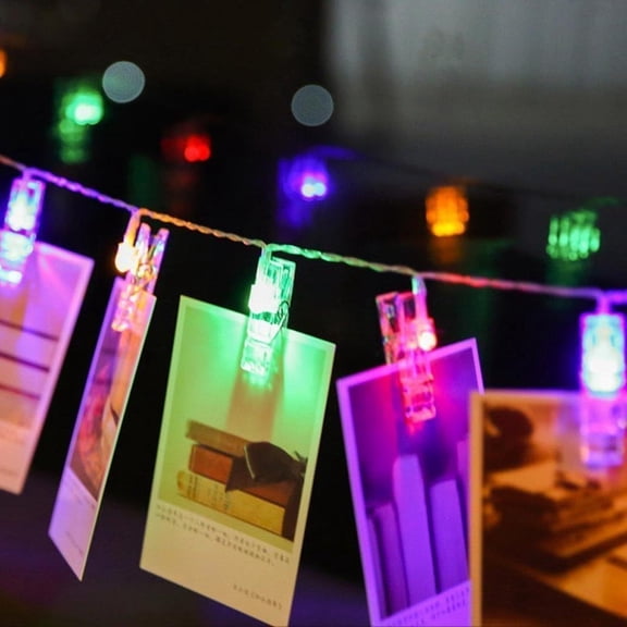 LINLIN Photo String Lights, 3m/9.8ft 20 LED Photo String Lights Battery Operated for Home/Party/Christmas Decor