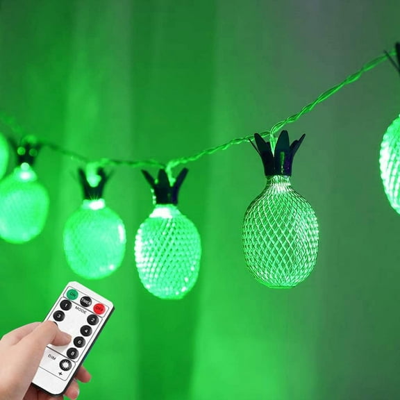 LINLIN Pineapple String Fairy Lights, 3.5M 20LED Geometric String Lights Pineapple String Lights Metal Fairy Lights USB with Remote