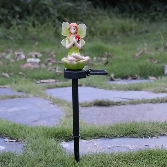LINLIN Pixie Lawn Stakes Lamps, Solar Lights Outdoor Garden Solar Flower Fairy Light Pixie Lawn Stake Lamp Waterproof