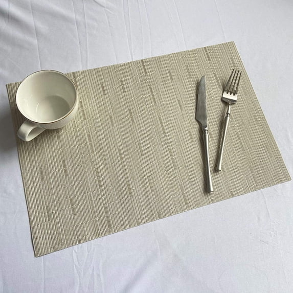 LINLIN Placemats, 4Pcs PVC Washable Placemats for Dining Table Mat Non-Slip Placemat Set in Kitchen Accessories