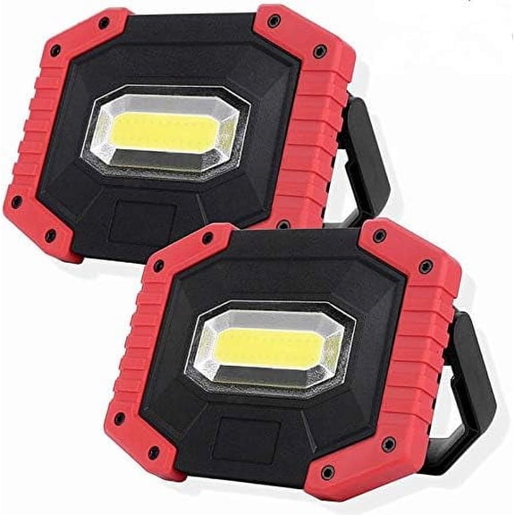 LINLIN Rechargeable Floodlight, 2 Pack 30W LED Rechargeable Work Light Outdoor Floodlight Camping Lights with USB Waterproof for Outdoor Camping Travel Fishing Safety Lights