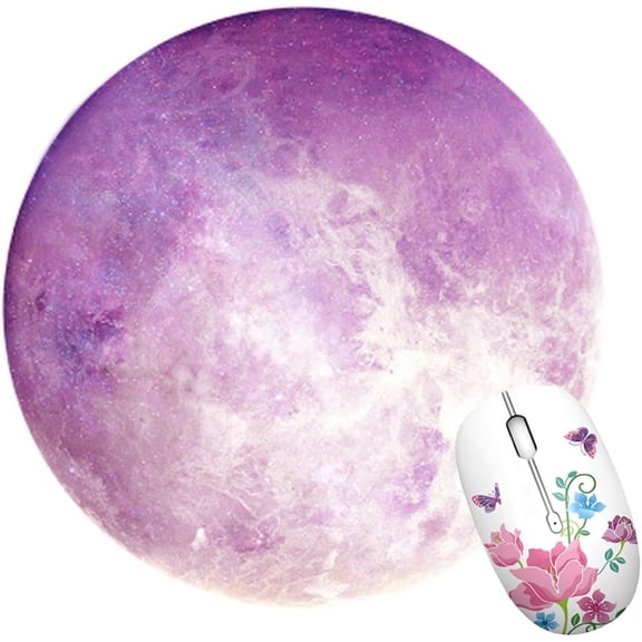 LINLIN Round Mouse Pad,Circular Gaming Mouse Pad Computer PC Home Office Mouse Pad Soft Comfort Feel,8.5" Non-slip Rubber Mousepad Mat