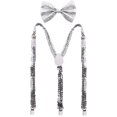 thumbnail image 1 of LINLIN Sequin Bow Tie & Suspenders Set,Y Back Style Comfortably Adjustable Elastic with Clips Unisex for Cosplay Party, 1 of 4