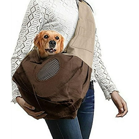 LINLIN Shoulder Carry Handbag for Pets,Portable Hands-Free Pet Foldable Travel Carrier Bag, Sling Shoulder Bag for Small Dog Cat Rabbit Guinea Pig