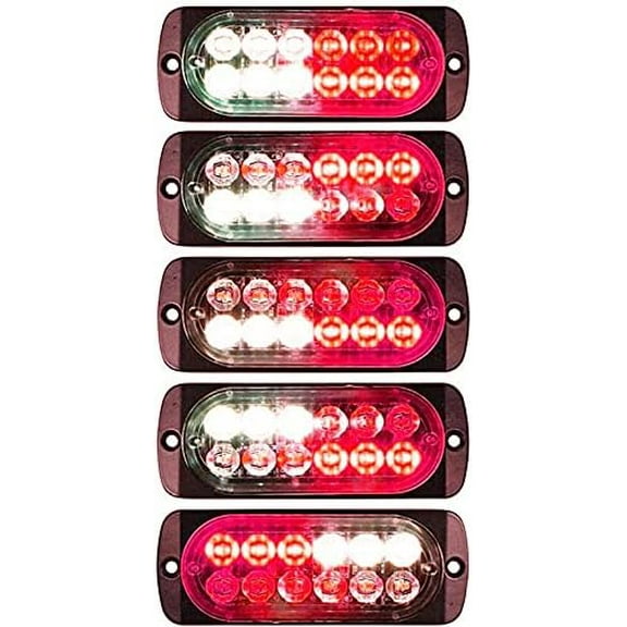 LINLIN Side Warning Lights, 4PCS 12LED Side Marker Light Emergency Strobe Lamps Flashing Lights for Truck and Car 12-24V Universal