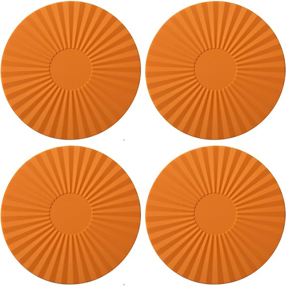 LINLIN Silicone Insulated Coaster, Silicone Cup Mat, Insulation, Water Absorption, Tabletop, Restaurant, Anti-Slip, Round, Fashionable, Simple, Gift