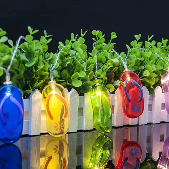 LINLIN Slippers Decorative Light String, Summer Flip Flop Novelty String Christmas Light Set for Christmas Party Birthday Wedding Bedroom