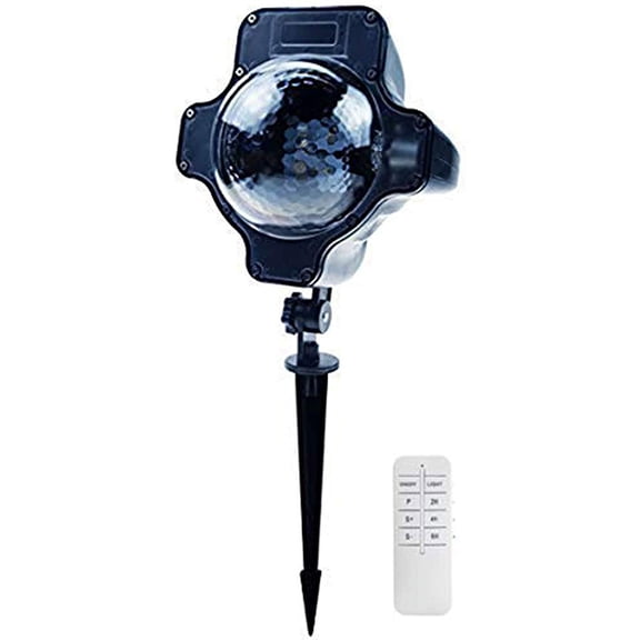 LINLIN Snowfall Decorative Light,Waterproof Rotating Christmas Spotlights LED Projector Light with Remote Control,Outdoor Indoor Landscape Snowflake Decorative lighting for Garden Wedding Party