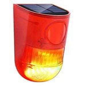 LINLIN Solar Animal Deterrent Lights,Outdoor 6LED Solar Motion Detector Alarm Strobe Light Security Lamp,129db Sound Security Siren Night Lamp