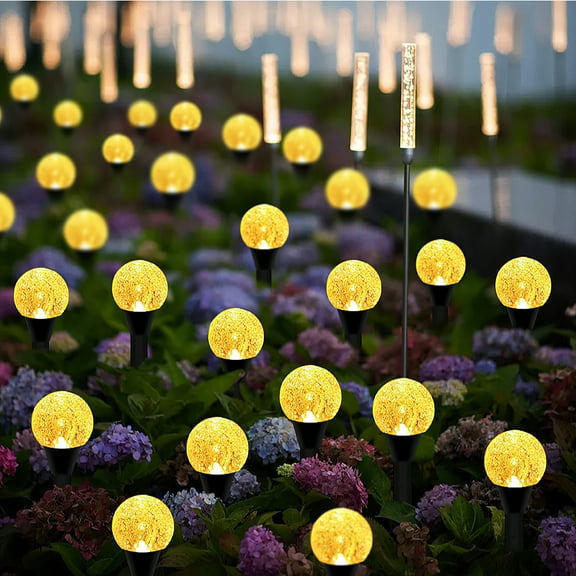 LINLIN Solar Bubble Globe Lawn Light,Outdoor Bubble Globe Street Light,Solar Powered LED Garden Light for Walkways, Patio, Lawn, Decorative Landscape