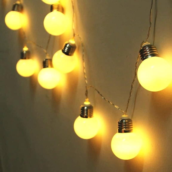LINLIN Solar Bulb Lights, 5M 20 LED Solar String Retro Bulb Lights Waterproof with 2 Modesof Lighting for Outdoor, Garden, Christmas Decorations