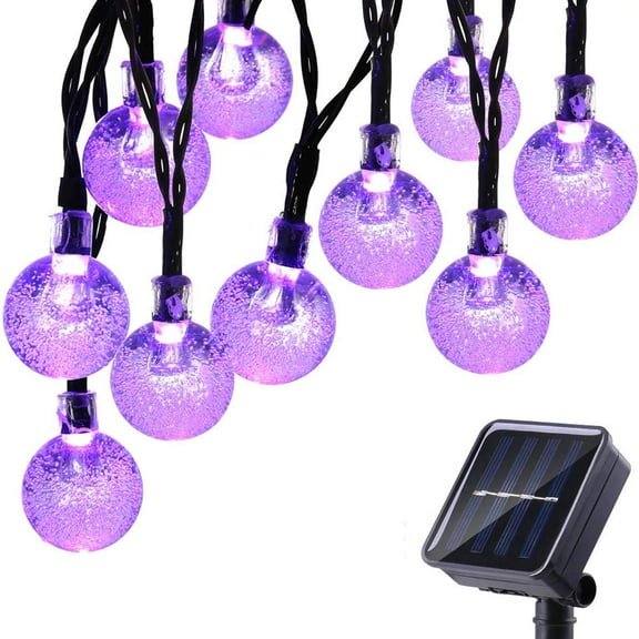 LINLIN Solar Crystal Ball String Lights,Waterproof LED Bubble Globe Solar Fairy Lights 8 Mode Ball String Lights for Bistro Garden Yard Home Party Wedding Christmas Decoration