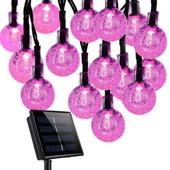 LINLIN Solar Crystal Ball String Lights,Waterproof LED Bubble Globe Solar Fairy Lights 8 Mode Ball String Lights for Bistro Garden Yard Home Party Wedding Christmas Decoration