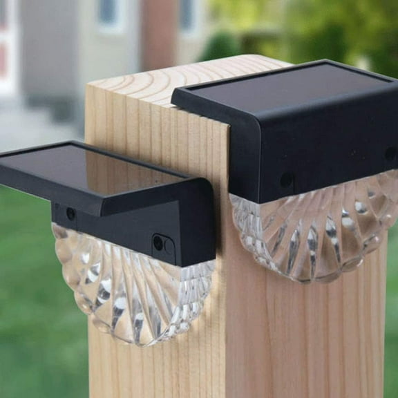 LINLIN Solar Deck Lights, Solar Step Lights Outdoor Fence Lights with Warm White/RGB Color Fairy Decking Lighting for Yard Wall Patio Driveway