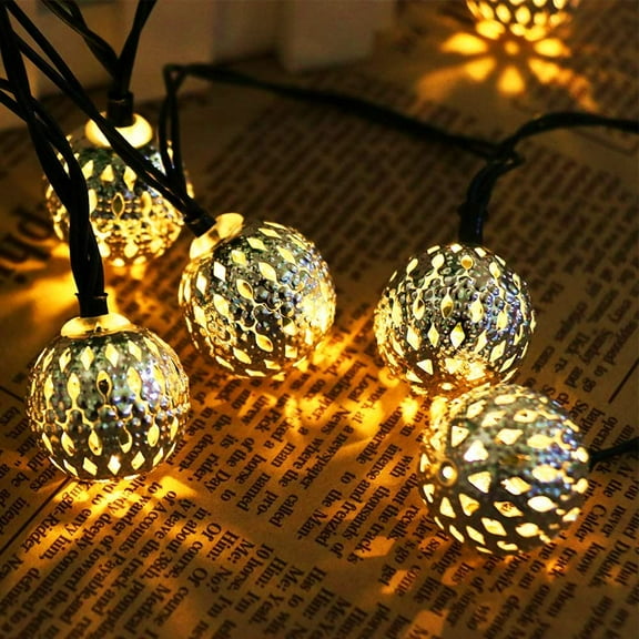 LINLIN Solar Fairy Lights, 2 Pack 3.5M 10 LED Garden Lights Solar Powered Waterproof 8 Modes Decorative Solar String Lights for Trees, Garden, Patio, Yard, Party