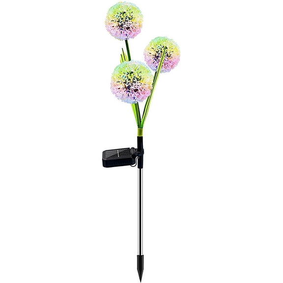 LINLIN Solar Flower Lights Outdoor 36 LED Dandelion Courtyard Decorative Lights Waterproof Garden Landscape Stake Lights for Yard Patio Party Pathway Lighting